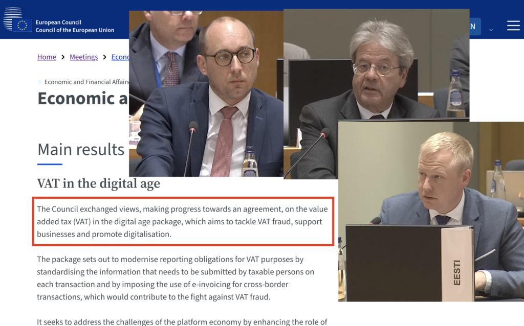 ECOFIN meeting on 14.5.2024 does not adopt ViDA (yet) - The Invoicing Hub