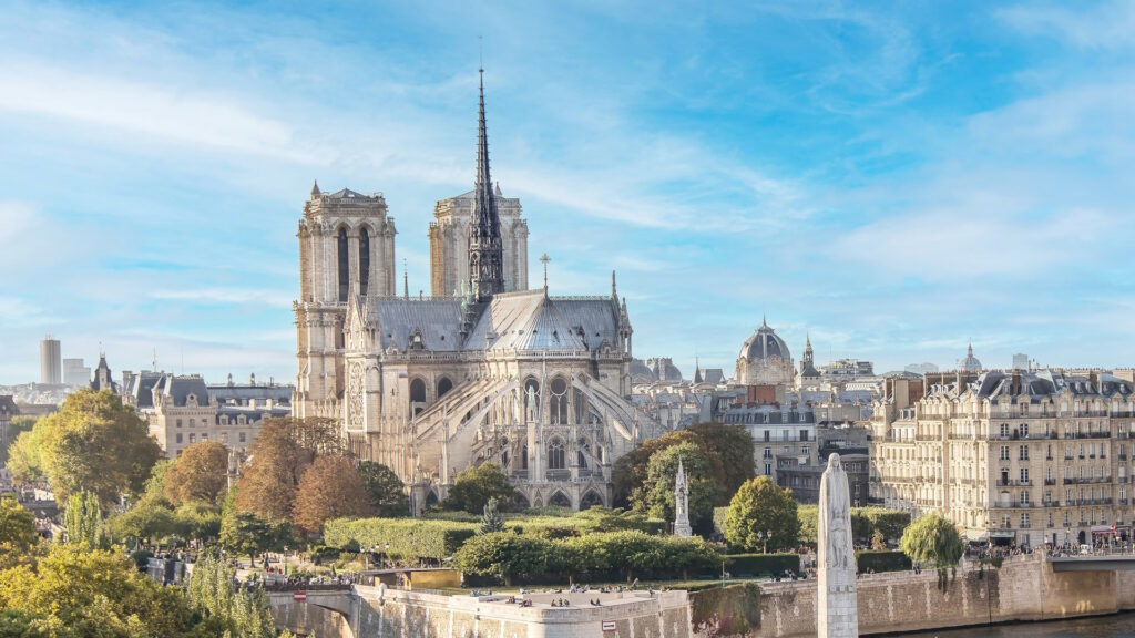 Photo of Notre-Dame Cathedral in Paris, capital of France
