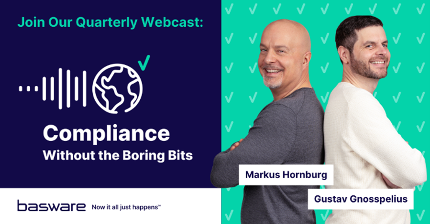 Cover image for the webcast Compliance Without The Boring Bits by Basware