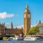Photo of Big Ben taken from across the Thames in London, capital of the United Kingdom