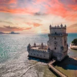 Photo of Belem tower at sunset, in Lisbon, capital of Portugal