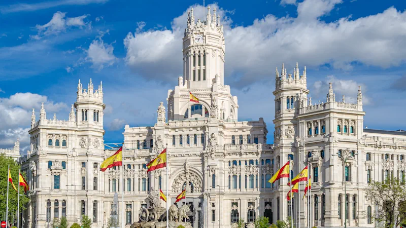 Photo of the city hall of Madrid, capital city of Spain