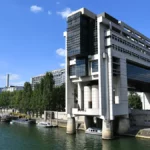 Photo of the Ministry of Finance near the Seine River in Paris, Capital of France