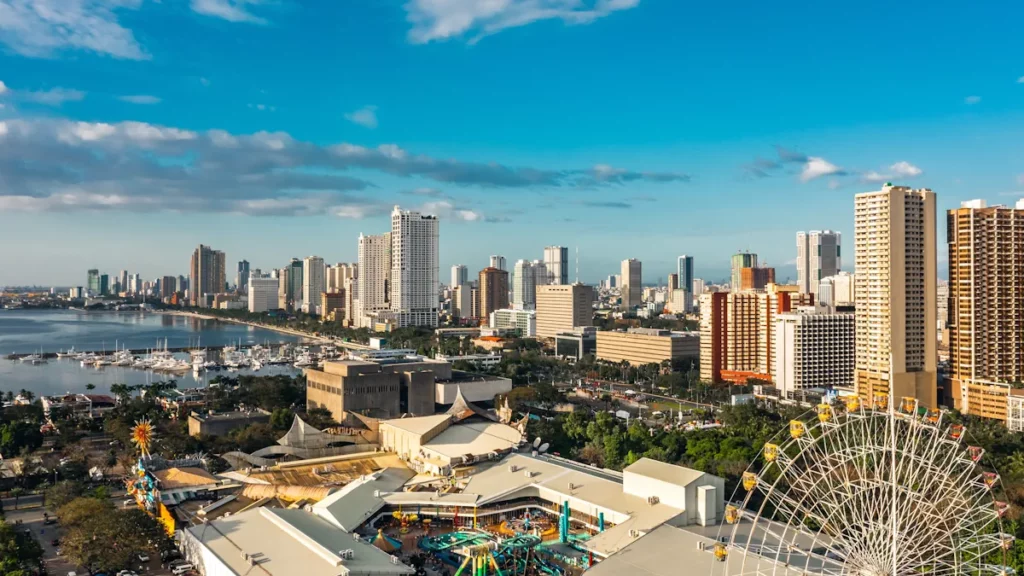 View of the skyline of Manilla, capital of The Philippines