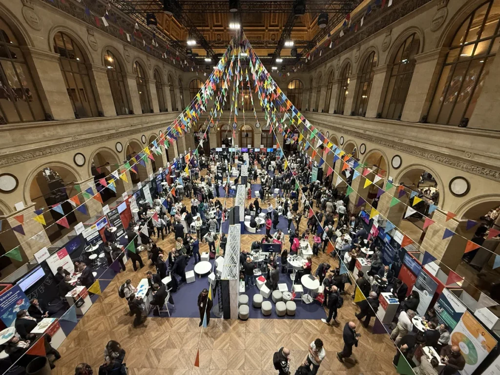 View from upper level of the main exhibition area at JFE 2026 held in Palais Brongniart in Paris