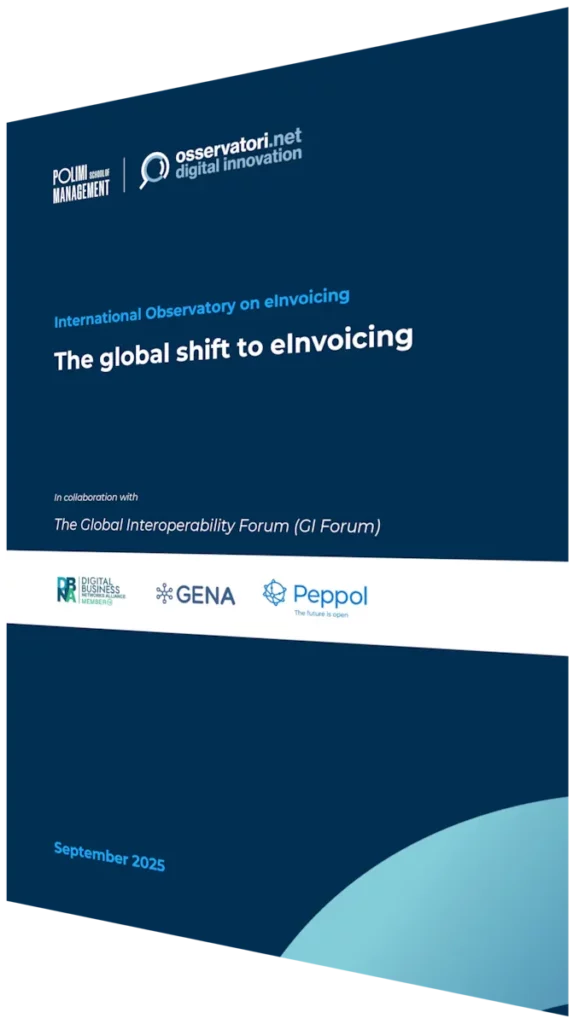 Cover page of the "The Global Shift to eInvoicing" whitepaper published by the International Observatory on eInvoicing